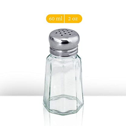 1st Choice Salt and Pepper Shakers with Stainless Tops Set of 2 (Paneled Shakers) - style: Paneled Shakers