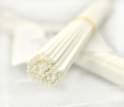 50 Pieces Fiber Reed Diffuser Replacement Refill Sticks for Aroma Fragrance (White, 8" x3mm) - color: White, size: 8"x3mm