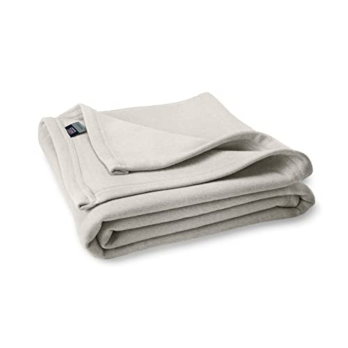 MV Sport Lightweight Sweatshirt Blanket Throw – Warm & Cozy, Breathable Oversized Fleece Knit, Couch, Bed, Travel, Cold Nights, and Outdoors – Soft Light Weight Blanket 54" x 84" Oatmeal - color: Oatmeal, size: Adult