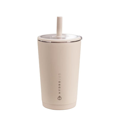 HydroJug Everyday Tumbler 14 oz, Ceramic-Lined Straw Cup, Dune - color: Dune, size: 14 Ounces
