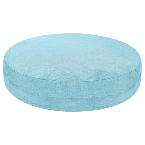 uxcell Round Floor Pillow Cover, 19.7" Floor Cushion Cover, Washable Dustproof Round Tatami Meditation Pillow Protector with Zipper for Living Room Bedroom Office Outdoor Indoor, Sky Blue - color: Sky Blue, size: 19.7" x 19.7" (Pack of 1)