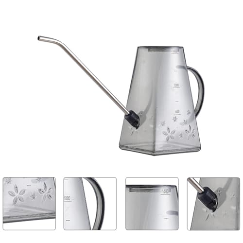 Toddmomy Long Spout Watering Can 1.4l Grey Garden Tool for Indoor and Outdoor Plant Watering with Gentle Flow and Sturdy