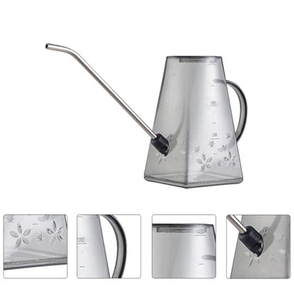 Toddmomy Long Spout Watering Can 1.4l Grey Garden Tool for Indoor and Outdoor Plant Watering with Gentle Flow and Sturdy