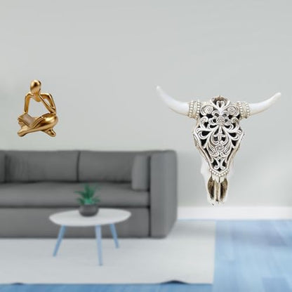 Fenteer Abstract Reader Figurine Thinker Statue Art Crafts Human Figurine Decor Wall Sculpture Crafted from Resin Suitable for Office Shelf Collectibles
