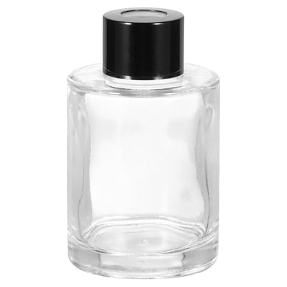 HARFINGTON 80ml/2.7oz Empty Glass Diffuser Bottle 3.4" x 2" Refillable Fragrance Accessories Aromatherapy Jar Container for Replacement Reed Diffuser DIY Home Bathroom Transparent - size: 2.7 Ounces