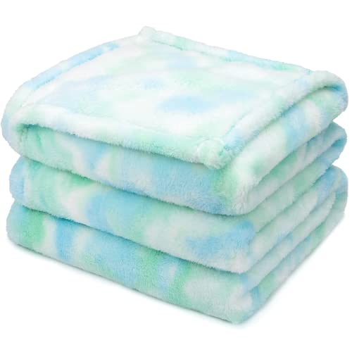 Fleece Blanket Green Throw Blanket - 300GSM Throw Blanket for Couch Soft Fuzzy Plush Cozy Blankets, Spring Home Decor - color: Blue Green, size: Baby(40"x50"/ 100x130cm)