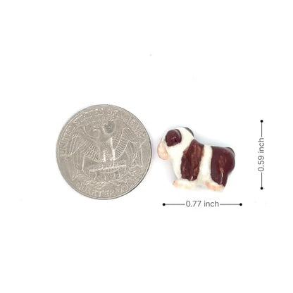 Adorable Mini Ceramic Animal Figurine – Porcelain Miniature Collectible Decor (Dark Brown Puppy) - style: Dark Brown Puppy