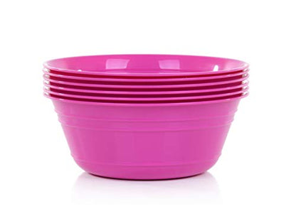 Mintra Home Snack Bowls (Medium 6pk (1.8L), Fuchsia) - color: Fuchsia, size: Medium 6pk (1.8L)