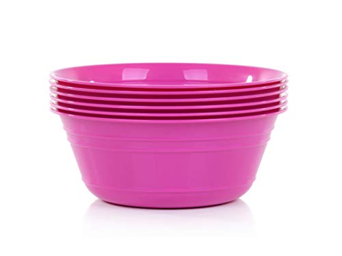 Mintra Home Snack Bowls (Medium 6pk (1.8L), Fuchsia) - color: Fuchsia, size: Medium 6pk (1.8L)