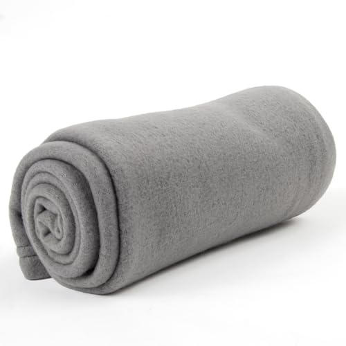 50x60 Throw Blankets, Ultra Soft Hypoallergenic Fleece Fall Throw Blanket for Livingroom, Couch, Chair, Bed, Grey Heather - color: Heather Grey
