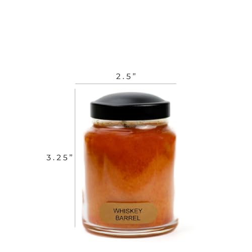 A Cheerful Giver - Whiskey Barrel - 6oz Baby Scented Candle Jar with Lid - Keepers of the Light - 35 Hours of Burn Time, Gift for Women, Brown - size: 6 oz, style: Whiskey Barrel