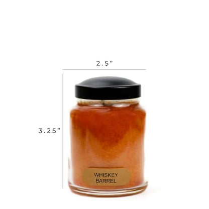 A Cheerful Giver - Whiskey Barrel - 6oz Baby Scented Candle Jar with Lid - Keepers of the Light - 35 Hours of Burn Time, Gift for Women, Brown - size: 6 oz, style: Whiskey Barrel