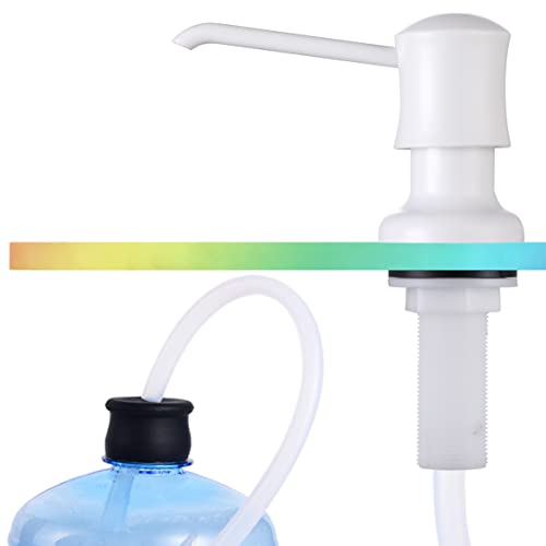 Ultimate Unicorn Sink Soap Dispenser with 40-Inch Tube Kit, White | Built-in and Reduces Refill Frequency, Simple DIY Installation, Fits 1.1–1.6 in Sink Holes, for Dish Soap or Lotion - color: White, size: with Tube Kit