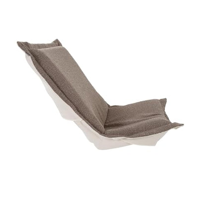 Howard Elliott Collection Scroll Puff Cushion – Luxury Removable Boucle Polyester Cushion, Hand Finished, Indoor Use, Fits Scroll Chair, Rocker & Ottoman, 19.3H x 15.7W x 2.8D in, Chocolate & Natural - color: Brown, size: 7"D x 40"W x 49"H