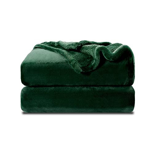 NANPIPER Fleece Blankets Super Soft Flannel Fuzzy Blanket for Bed Couch Luxury Cozy Plush Microfiber Blanket-Twin Size Olive Green - color: Olive Green, size: Twin