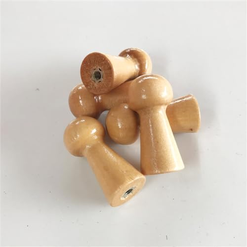 Wooden Shaker Peg Wood Screw-on Shaker Pegs 1.5 Inch Long Unfinished Wood Shaker Racks for Hanging Clothes Hats Towel and More DIY Paint Color (6 Pieces)