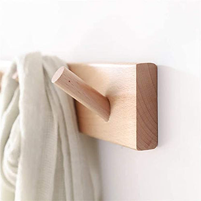 Coat Hooks for Wall Modern Sleek Wooden Peg Rail/Coat Rail with 3-8Coat Hooks for Jackets Dressing Gowns Scarves and Towels/Wall Mounted Coat Rack Stylish Wall-Mounted Coat Rack for Wall