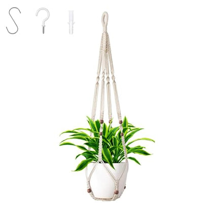 43 Inch Macrame Plant Hanger Large,Heavy Duty Indoor Hanging Plant Holder for Plants Pots Hangers for Live Plants,Outdoor Garden Home and Boho Wall Home Ceiling Decor,2 Set(Planter Pot Not Included)