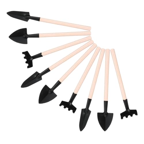 VALICLUD 9pcs Mini Garden Tool Set Rake, Trowel, and Shovel for Transplanting, Cultivating, and Potted Plants – Small Handheld Gardening Tools for Bonsai, Succulents, and Indoor Plant Care