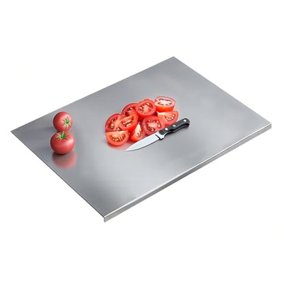 304 Stainless Steel Cutting Board – Stainless Steel Kitchen Chopping Boards Non-Slip, Dishwasher Safe – Ideal for Meat, Vegetables, Fruits, Bread & Baking – Commercial & Home Use (27.5 * 19.6in) - size: 27.5"L x 19.6"W