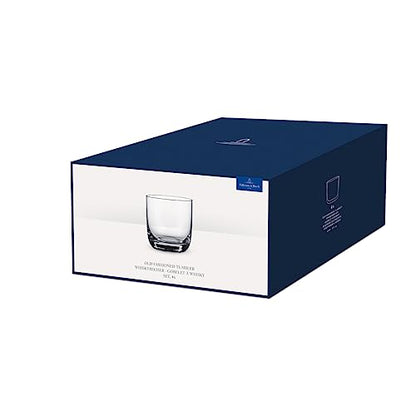 Villeroy & Boch La Divina Whisky Glass Set of 4, Clear, 12.25 oz | Crystal glass whisky glasses, dishwasher safe, curved bowl lets smoky single malts fully develop their aroma - style: Old fashion.tumbler