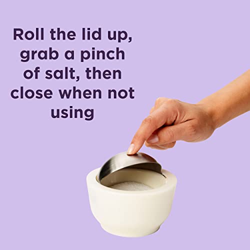 Chef'n 101-738-237 Dash Salt & Sugar Cellar with Flip Top Cover, 3 7/8-inches by 4 1/4-inches, White