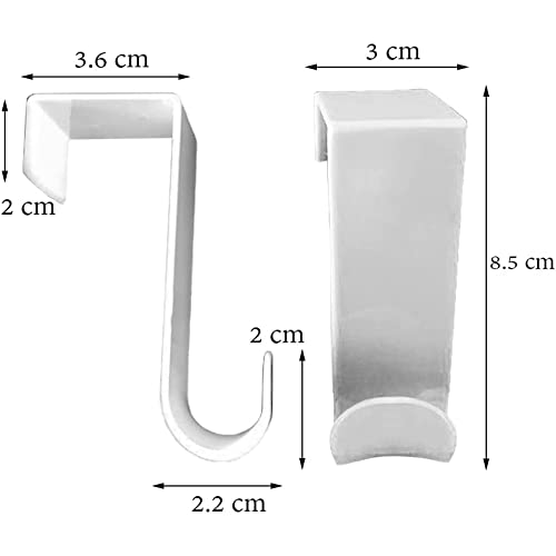1st Choice Over The Door Hooks Hangers, Laundry Hanger White Plastic 2 Pack Coats Towels Clothes,White