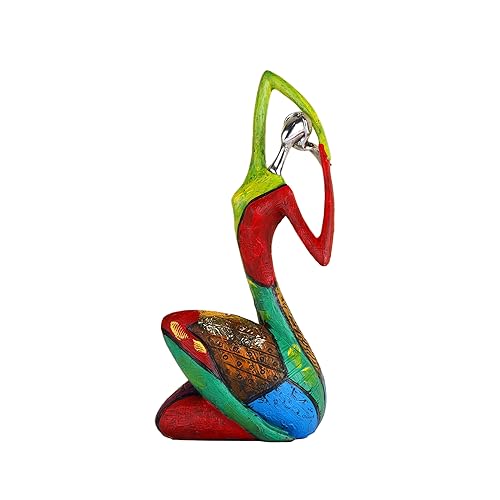 suruim Colorful Abstract Women Figurines Sculptures Home Decor for Shelves Yoga Pose Art Statue Modern Home Decoration Living Room Zen Decor Tables Ornaments (Stretch) - style: Stretch