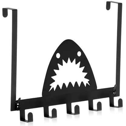 Reallnaive Shark Over The Door Hooks Bathroom Decoration Hanger Wall Mount Art Funny Rack Holder for Towel, Hat, Coat, Cloth, Keychain, Bag, Christmas Gift - style: Shark