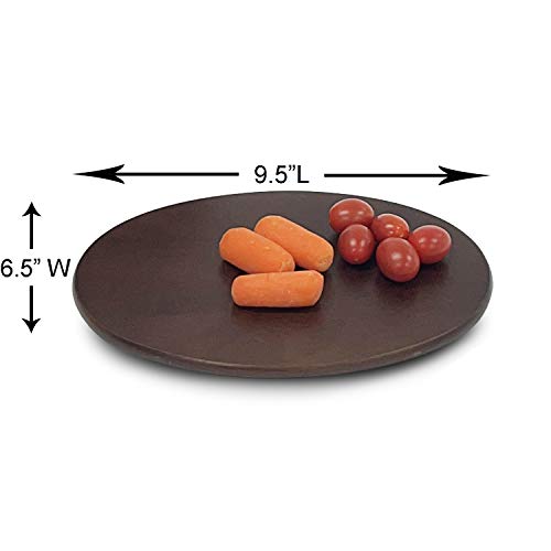 Woodard & Charles Wood 6 Serving Boards with Stand, 7 Pc Set, Walnut Stain | Six Wood Serving Boards on a Display Stand; Serve Sushi, Cheese, Charcuterie, Appetizers and Small Bites for Any Party - color: Walnut, size: 7 Piece Set