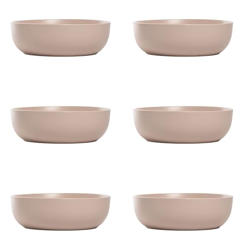 10 Strawberry Street Wazee Matte Coupe Dinnerware, Bowl, Blush, Set of 6 - color: Blush, size: 7.5" Dinner Bowl, style: Dinner Bowl