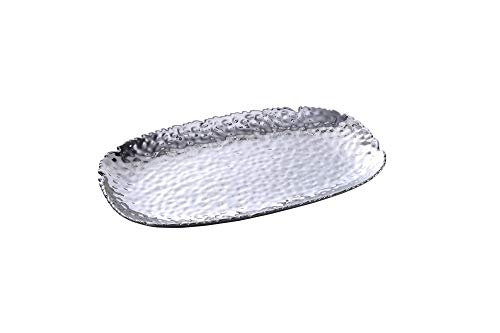 Pampa Bay Millennium Porcelain Large Serving Platter, 14 inch - color: Silver Tone