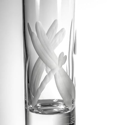 Rolf Glass Dragonfly Shot Glass | 2.5oz Engraved Glass Cordial | Elegant Spring Design | Lead-Free and Diamond-Wheel-Engraved | Made in the USA | Set of 4 - color: Shot Glass 4 Set