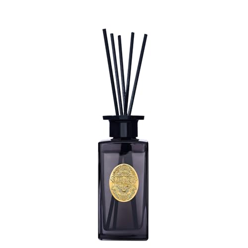 M&SENSE 6.3 oz Large Reed Diffuser Set | Oud Wood Scent Oil Diffuser with Sticks | Hotel Collection Non-Toxic Essential Oil |for Bedroom Bathroom Living Room - color: Oud Wood, size: 180ml