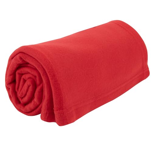 50x60 Throw Blankets, Ultra Soft Hypoallergenic Fleece Fall Throw Blanket for Livingroom, Couch, Chair, Bed, Red, Valentine's Day Throw - color: Barn Red