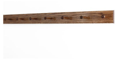 Solid Oak Shaker Peg Rack Made in The USA - Chestnut Stain 41 x 3.5 Inches with 7 Pegs - color: Chestnut, size: 41" x 3.5" with 7 pegs