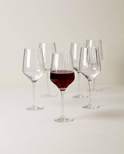 Lenox 897403 Tuscany Classics Angled Optic Wine Glasses, Set of 6 - style: Wine Glasses, Angled