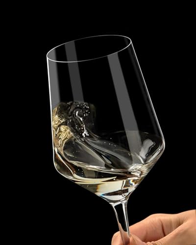 OJA Wine Glasses Set, Crystal Red Hand Blown Wine Glass, Set of 4, 17 oz | Long Stem, Thin Rim, Large, Tall, Premium, Perfect for Red or White, Daily Use, Unique Wedding Anniversary or Birthday Gift - style: Set of 4-17oz