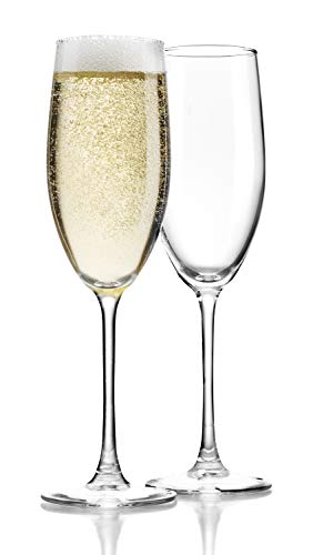 Arc International Luminarc Cachet 8 Ounce Champagne Flute, Set Of 4, glass, Clear - size: 8 oz (Set of 4), style: Ecommerce Packaging