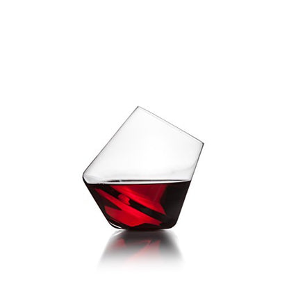 Sempli Cupa-Vino Stemless Wine Glasses Set of 2 - Hand Blown Wine Glass Set, Glassware for Red & White Wine, Lead-Free Crystal, Swirling Aeration, Ultra Clear, Thin Rim - 10.5 oz - color: Clear
