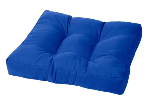 Cushion Source Tufted Ottoman Cushions, 21"X 17" Indoor and Outdoor Durable Tufted Cushion Made with Fade Resistant Sunbrella Fabric, Sunbrella Canvas Pacific Blue - color: Sunbrella Canvas Pacific Blue
