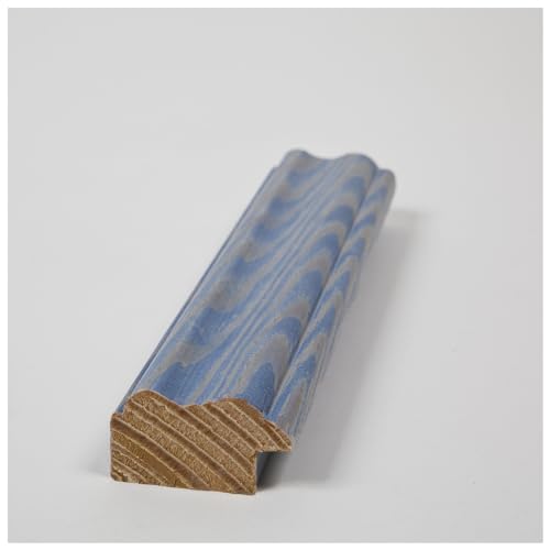 ArtToFrames 18x18 inch Deep Periwinkle Barnwood Frame Wood Picture Frame, 2WOM0066-56673-YBLU-18x18