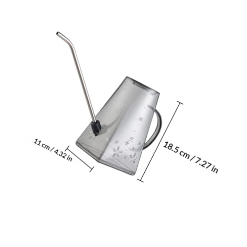 Toddmomy Long Spout Watering Can 1.4l Grey Garden Tool for Indoor and Outdoor Plant Watering with Gentle Flow and Sturdy