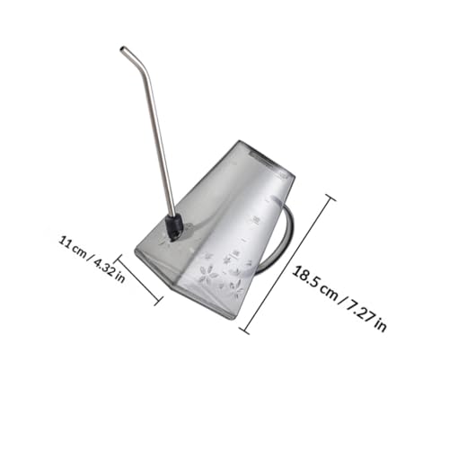 Beavorty Long Spout Watering Can 1.4l Grey for Indoor Outdoor Plants Succulents Garden with Precise Watering Bottle Design