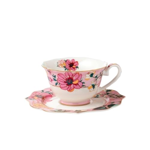 Coffee Cup Set Ceramic Coffee Cup and Saucer Flower Tea Cup Afternoon Tea Set Creative Gift Box Gift