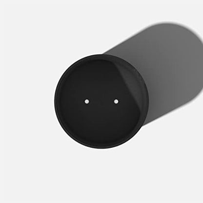 Veradek Round Black Plastic Planter Pots for Indoor/Outdoor Garden Use, with Drainage Holes, Suitable for Small to Large Succulent Plants, Flowers, Modern Interior Plants | Made From a Durable Plastic-Stone Composite With Pre-Drilled Drainage Holes. Moder