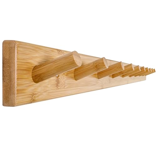 WEBI Coat Rack Wall Mounted,10 Hooks,38" Long Coat Hanger Wall Mount,Peg Rail Hat Hooks for Hanging Caps,Jacket,Clothes,Coats,Natural - color: Natural, size: 38 inch