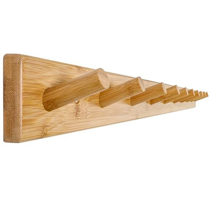WEBI Coat Rack Wall Mounted,10 Hooks,38" Long Coat Hanger Wall Mount,Peg Rail Hat Hooks for Hanging Caps,Jacket,Clothes,Coats,Natural - color: Natural, size: 38 inch