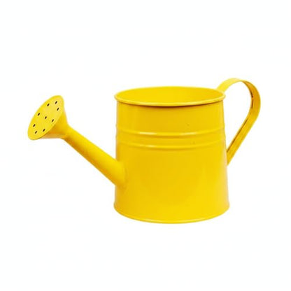 Long Spout Iron Watering Can for Indoor & Outdoor Plants, Durable Metal Design with Precise Flow Control (1 Pack) - color: Yellow