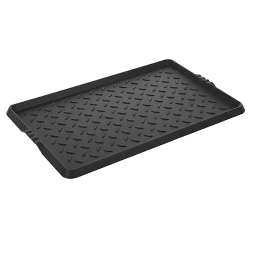 Rubber Shoe Mat Heavy Duty Foldable Boot Mat Tray with Lip Waterproof Non Slip Boot Trays for Entryway Indoor Outdoor 27.5x15.9 inch, Shoe Tray